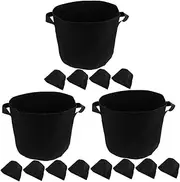 Kisangel 15 Pcs Gardening Bags Grow Bag Felt Plant Container Growing Bags Mushroom Growing Bag Plant Storage Bag Potato Growing Bag Vegetables Planter Bags Planting Bags Non-Woven Fabric