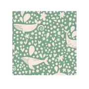 Whale Pattern Face Towel, Sea-Themed Bath Cloth, Eco-Friendly Washcloth,