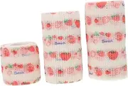 Pet Care Dog Bandage Tape 3 Rolls Self-Adhesive Vet Wrap Comfortable Non-Woven Material Easy to Apply for Wounds Sprains Protection