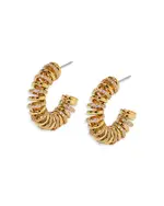 Nadri Pisa Coil C Hoop Earrings