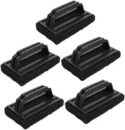5pcs Grill Cleaning Brush Bristle Sponge Clean Brush for BBQ Oven and Grate Cleaning Convenient Handle for Effortless Use for Barbecue Lovers