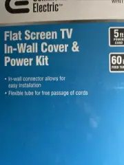 Commercial Electric In-Wall Power Cord and Cable Kit NEW White