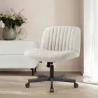 Cross Legged Chair, Armless Office Chair with Adjustable Height, 360° Swivel, an