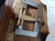 Antique Brass Metal Dovetail Marking Gauge Unused in Original Box BIN 2