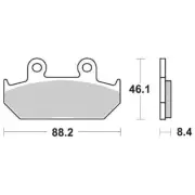HONDA XRV Africa Twin (RC03) 650 1988-1989 FRONT BRAKE PADS SBS 600 HF