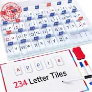 Vosinrly 234 Foam Alphabet Tiles Magnetic Letters with Double-Side Magnet Boa...