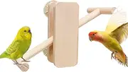 Bird Play Stand - Multifunctional Wooden Seesaw for Birds - Chew-Resistant Cockatiel Playground for Parrots Parakeet Budgies Cockatoos Lovebirds