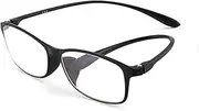 Flexible TR90 Reading Glasses for Men Women, Anti Eyestrain Eyeglasses, Blue Light Blocking Computer Readers