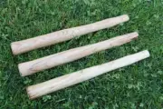(3) HICKORY 14" MACHINIST BALL PEIN PEEN HAMMER HANDLE Fire & Laq'd Amish Made