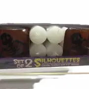 Halloween Candle Set Dalton 2 Silhouettes Skeleton Red And Bl Holders 4 Votives