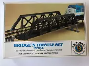 Bachmann #46-1225 HO Bridge 'n Trestle Set & People, Signs & Telephone Post, New