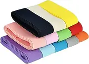 BENECREAT 12 Colors 13 Yards Ribbon Elastic 30mm/1.2'' Wide Stretch Sewing Craft Elastic Band for Hair Ties Headbands