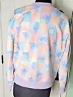 Wild Fable Pink Blue Check Color Pull-Over Sweatshirt Sz S