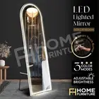 LED Lighted Floor Mirror Makeup Dressing Wall Mirror Full Length Hallway Mirror