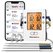 TP25 4-Probe Wireless Meat Thermometer: 650FT Bluetooth & Intelligent Cook Timer