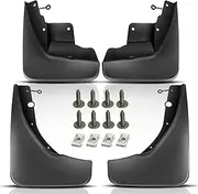 YHTAUTO Mud Flaps Splash Guards Fits Jeep Grand Cherokee 2011-2021 (Without Rock Rails & Factory Fender Flares), Mudguards Mudflaps Accessories for Cars with Hardware Kit, Front & Rear 4Pcs Set