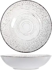 H&H Courtyard 825736 Set of 6 Soup Plates Stoneware 20 cm White