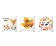 JunChang P104 3PCS 45x45cm Thanksgiving Fallen Leaves Pattern Hugging Pillowcase Holiday Home Decoration Pillow Case Sofa Cushion Cover