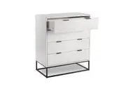 HARDING White 4 Drawer Tall Chest
