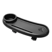Universal Strollers Dinner Plate with Drink Holder Easy Installation Pushchair Food Tray for Most Pram Types Black