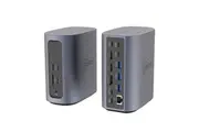 Cruxtec Universal 17-in-1 USB-C Multifunctional Docking Station Hub Grey