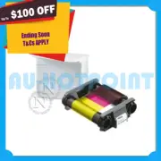 Badgy Color Ribbon & Thick PVC Cards for 100 Prints for Evolis Badgy 100/200