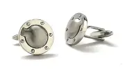 Racing Fuel Cap Cufflinks Silver 3D Detailed Indy Car Racing Formula One Racing