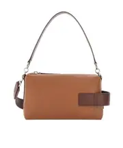 Hogan Zip-Up Script Bag One size brown