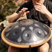 Black Handpan Drum Meditation Yoga Instrument For Sound Healing
