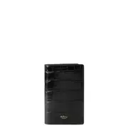 [Mulberry] Passport Cover Black Shiny Small Croc