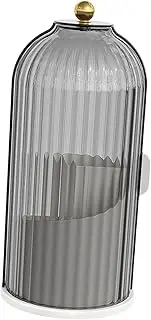 kokiya Makeup Brush Holder Cosmetic Organizer Versatile Non Slip Rotating Storage Box Display Case for Toothbrush Dressing Table, Grey