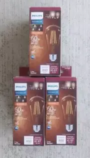 Philips 60W/8W LED ST19 Dimmable Vintage Edison Light Bulb Soft White 3 Pack