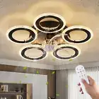 Ceiling Fan with Lights Remote Control, 20" Personality Geometric Ceiling Fan wi