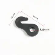 Plastic Snap Clip Hooks Buckle Tent Hook for 8mm Diameter Rope Black 30 Pcs