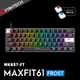 yardiX代理【FANTECH MAXFIT61 Frost 60%可換軸體RGB機械式鍵盤(MK857 FT)-黑】機械軸體/RGB燈效/青軸/紅軸/可拆卸Type-C/透明外殼