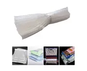 50pcs Packaging Bags Clear Bag Zipper Plastic Bag Poly Bags Resealable Slider Closure Storage Bag Pouch for T Shirts Clothes Make up Organizer