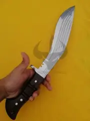 hand made kukri knife Mirror Shine Blade hand forged kukri knife with Sheath 18"