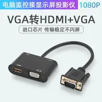 在飛比找樂天市場購物網優惠-VGA轉hdmi+vga線轉換器一分二帶音頻供電HDMI電腦