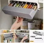 Slide Cabinet Organiser Rack Storage Pantry Kitchen Shelf Spice Jars Can Holder