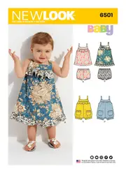 New Look Sewing Pattern N6501 6501 Babies' Dress and Romper