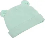 [Minkissy] Hats with Adorable Bear Ears Soft Cotton Beanie for Months Light Green Winter Hat for Boys and Easy to Wear Stylish and Gentle
