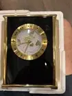 Hamilton Desk Clock World Timer GMT Globe Retro MCM Brass Black Works Vintage
