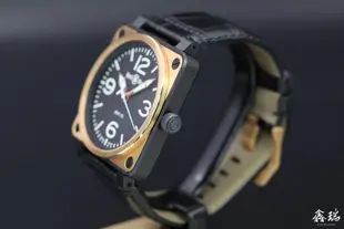 【鑫瑞鐘錶】BELL&ROSS 柏萊士 BR 01-92 Pink Gold & Carbon BR0192-BICOLOR 不鏽鋼 玫瑰金 46mm 未使用品