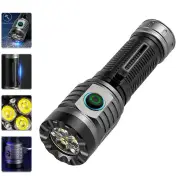 3* XHP360 LED 1500LM Flashlight 18650 Powerful Torch Type-C Fast Charging Lamp High Power LED Flashlight Strong Lanterna