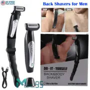 Electric Men Back Razor Shaver Full Body Leg Hair Removal Trimmer W/Long Handle