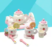 Toddlers Tea Toy Wooden Tea Toy Tea Set Little Girls Tea Set Kids Girl Tea Set