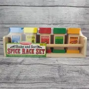RARE Melissa And Doug Shake And Sort Spice Rack Wooden Toy ~ NEW