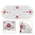 Tablecloth 40x85cm Satin Fabric Washable Table Runners White Oval High quality