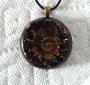 TACHYON ORGONE PENDANT elite shungite & Ammonite HEALTH HEALING PROTECTION #9