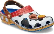 [Crocs] Toy Story Classic Clogs – Perforated Shoes for Men and Women – EVA Outsole & Midsole – Water-Friendly Blue Jean/Woody Men's 7, Women's 9 Medium